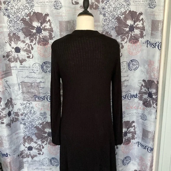 Old Navy Black Ribbed Mock Neck Sweater Dress - Picture 2 of 8